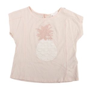 Chloe Girls' Embroidered Pineapple T-Shirt